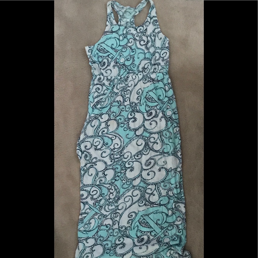 Blue and white Lilly Pulitzer formal dress
